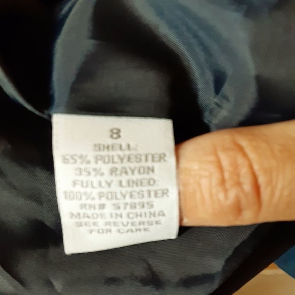 DRESSBARN Navy Button Closure Blazer - Picture 6 of 9